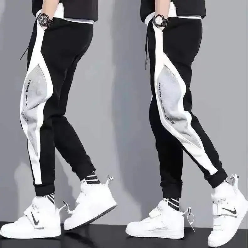 Summer Thin Men's Korean Style Trendy Brand Casual Pants Plus Size Bunched Feet Sweatpants Loose Fit Versatile Pants For Men